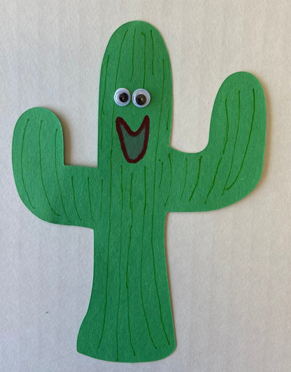 SHAPES ETC. Small Single Color Cut-Out - Cactus