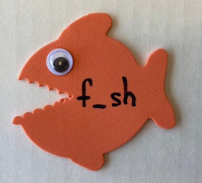 SHAPES ETC. Fish Foam Assorted Color Creative Cut-Outs- 3”