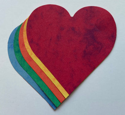 SHAPES ETC. Heart Marble Assorted Color Creative Cut-Outs, 5.5"
