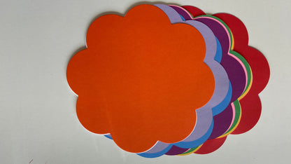 SHAPES ETC. Flower Assorted Color Super Cut-Outs- 8” x 10”