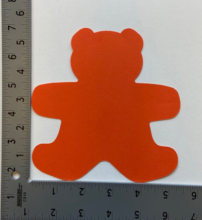 SHAPES ETC. Teddy Bear Assorted Color Cut-Outs- 5.5"
