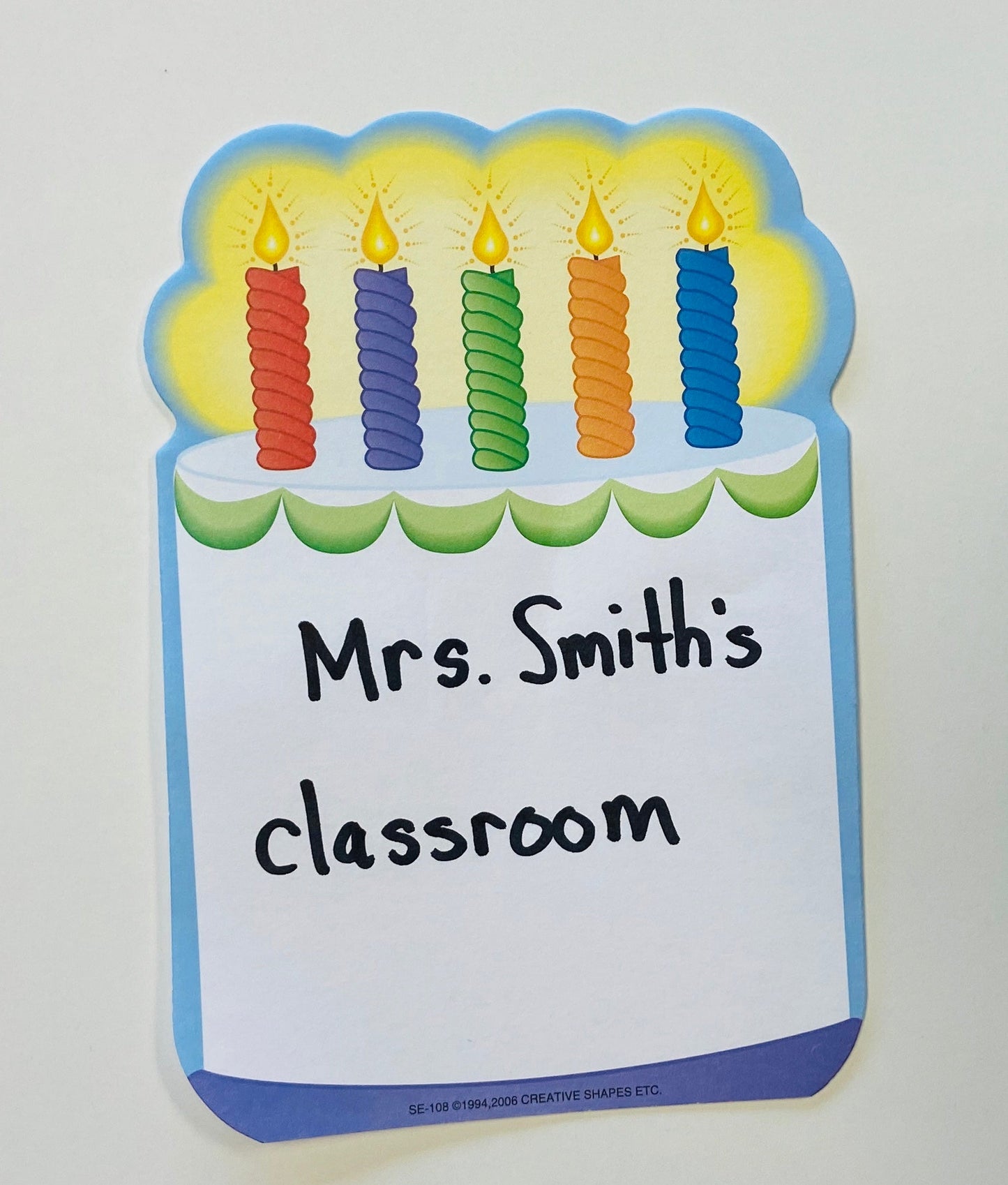 SHAPES ETC. Large Notepad - Birthday Cake