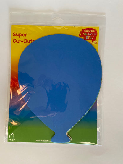 SHAPES ETC. Super Cut-Outs - Assorted Color Balloon