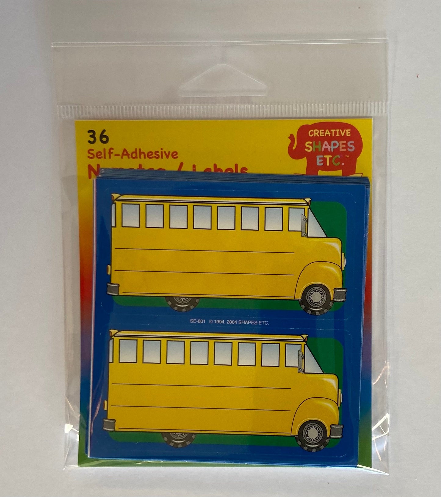 SHAPES ETC. Nametag - School Bus