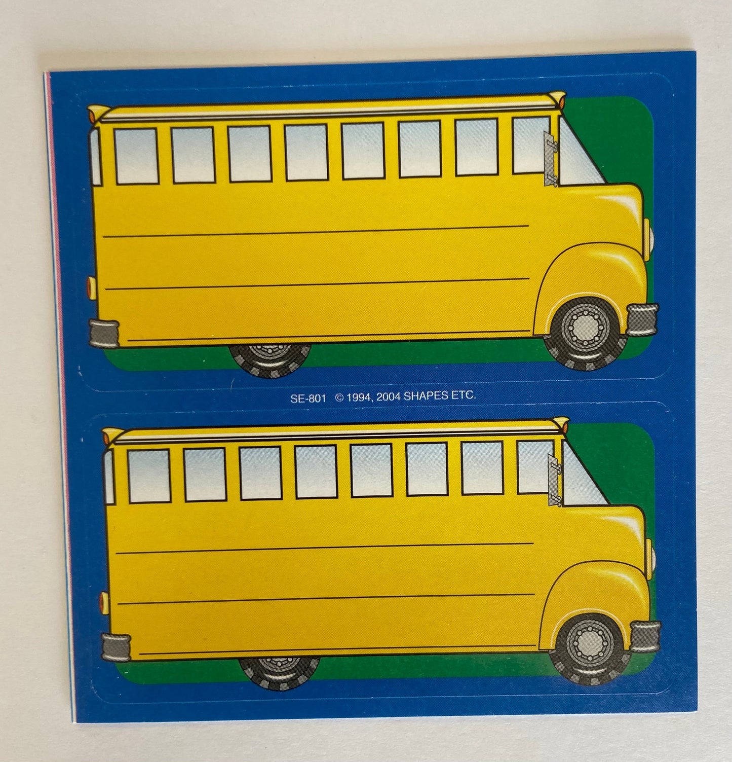 SHAPES ETC. Nametag - School Bus