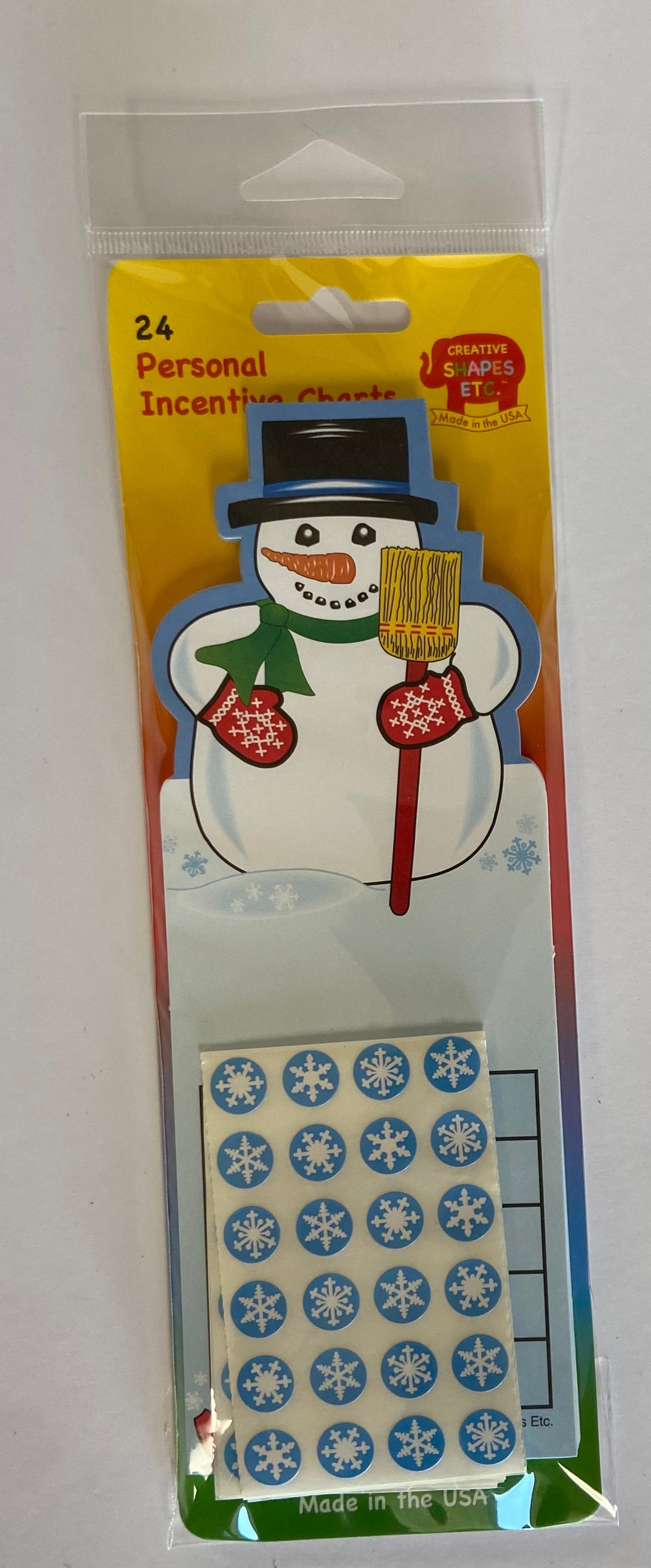 SHAPES ETC. Incentive Sticker Set - Snowman
