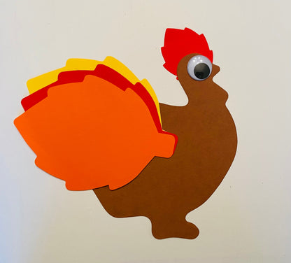 SHAPES ETC. Turkey Single Color Super Cut-Outs- 8” x 10”