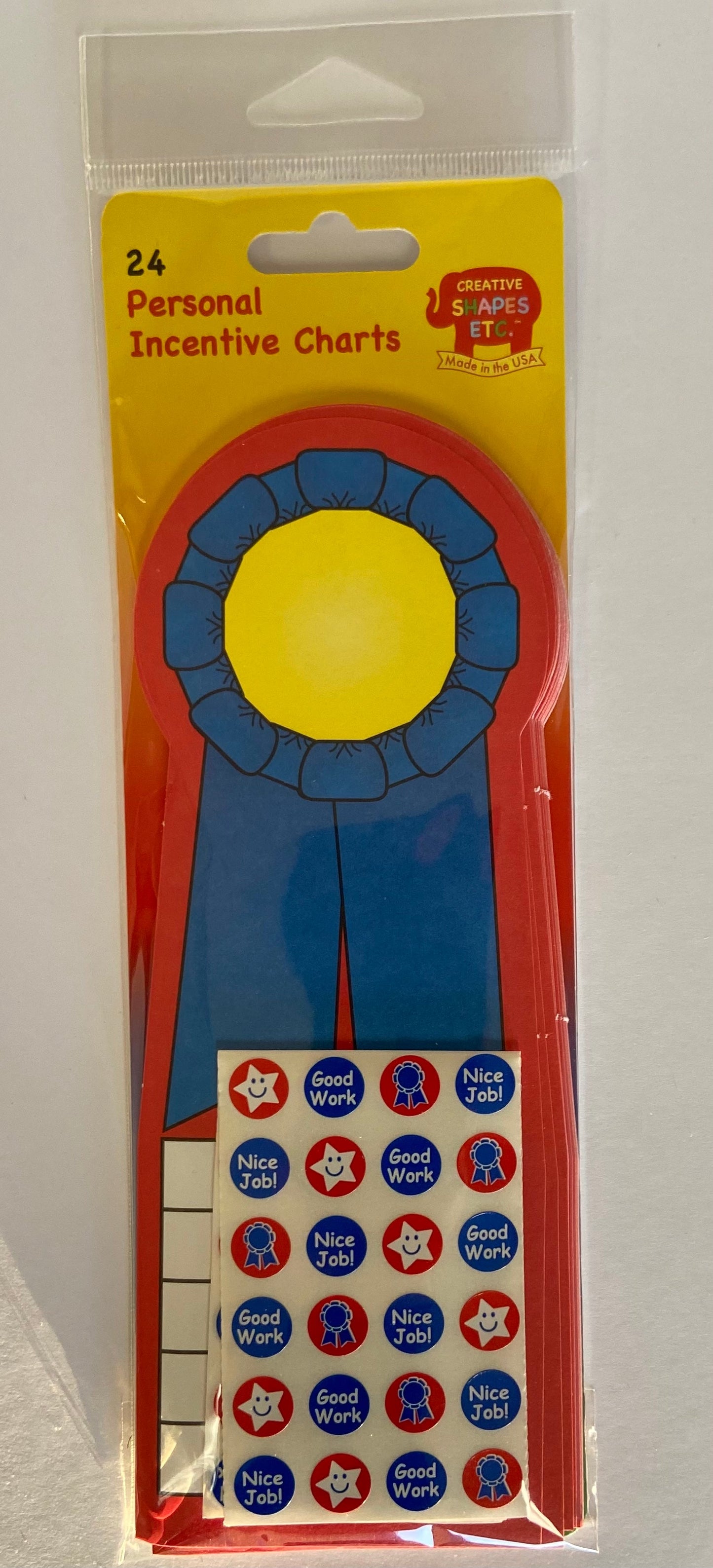 SHAPES ETC. Incentive Sticker Set - Blue Ribbon