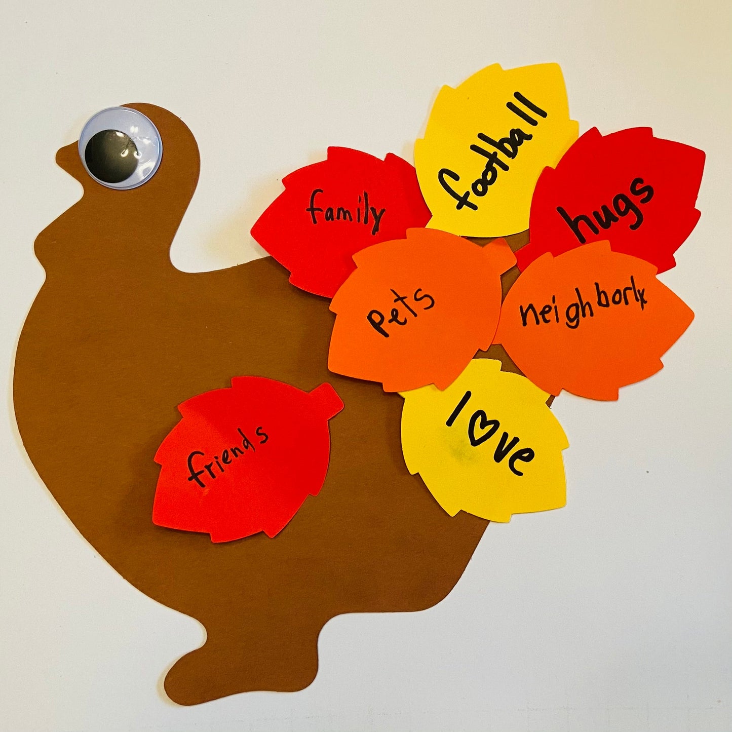SHAPES ETC. Turkey Single Color Super Cut-Outs- 8” x 10”