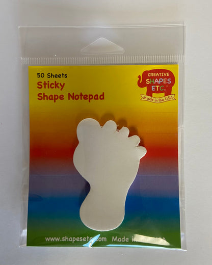 SHAPES ETC. Sticky Shape Notepad - Foot