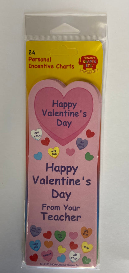 SHAPES ETC. "From Your Teacher" Bookmarks - Valentine