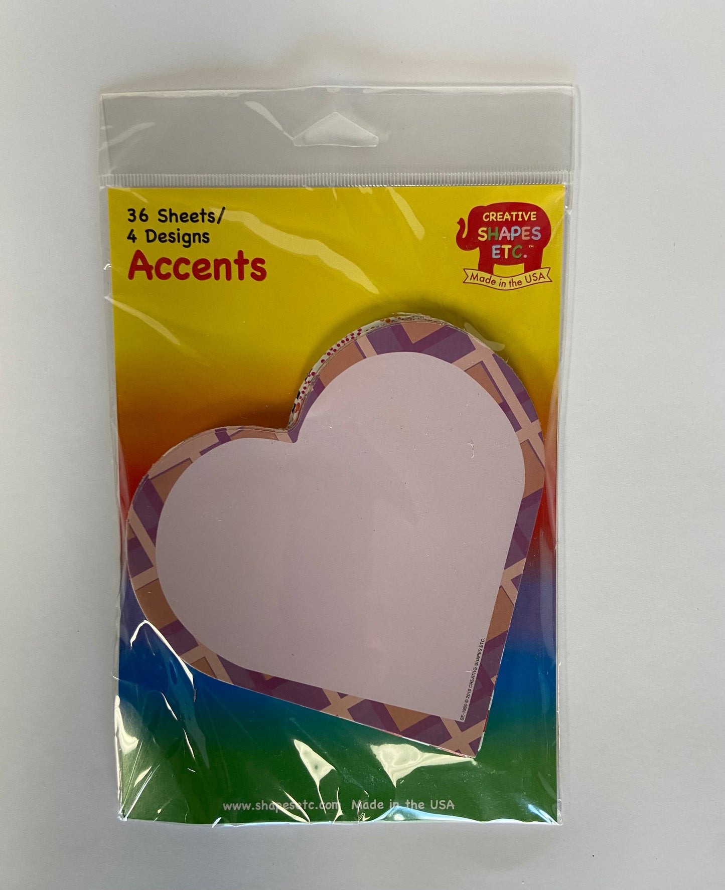 SHAPES ETC.  Large Cardstock Accents - Hearts Variety Pack
