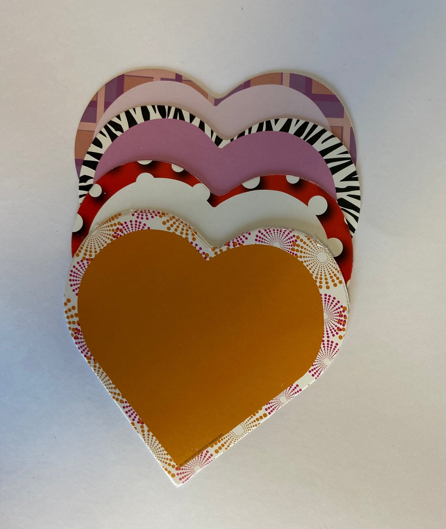 SHAPES ETC.  Large Cardstock Accents - Hearts Variety Pack