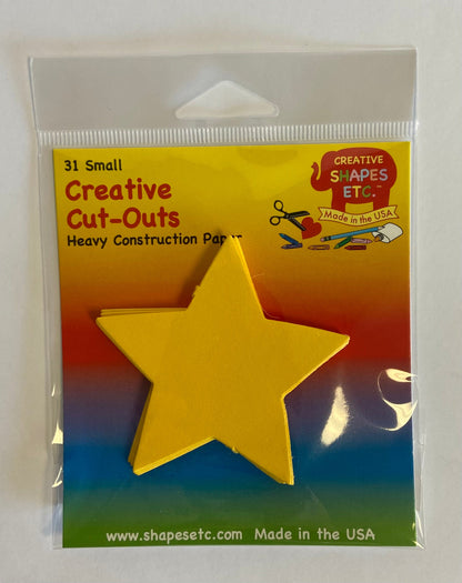 SHAPES ETC. Small Single Color Cut-Out - Star