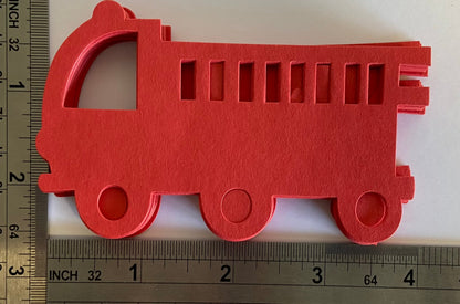 SHAPES ETC. Small Single Color Cut-Out - Fire Truck