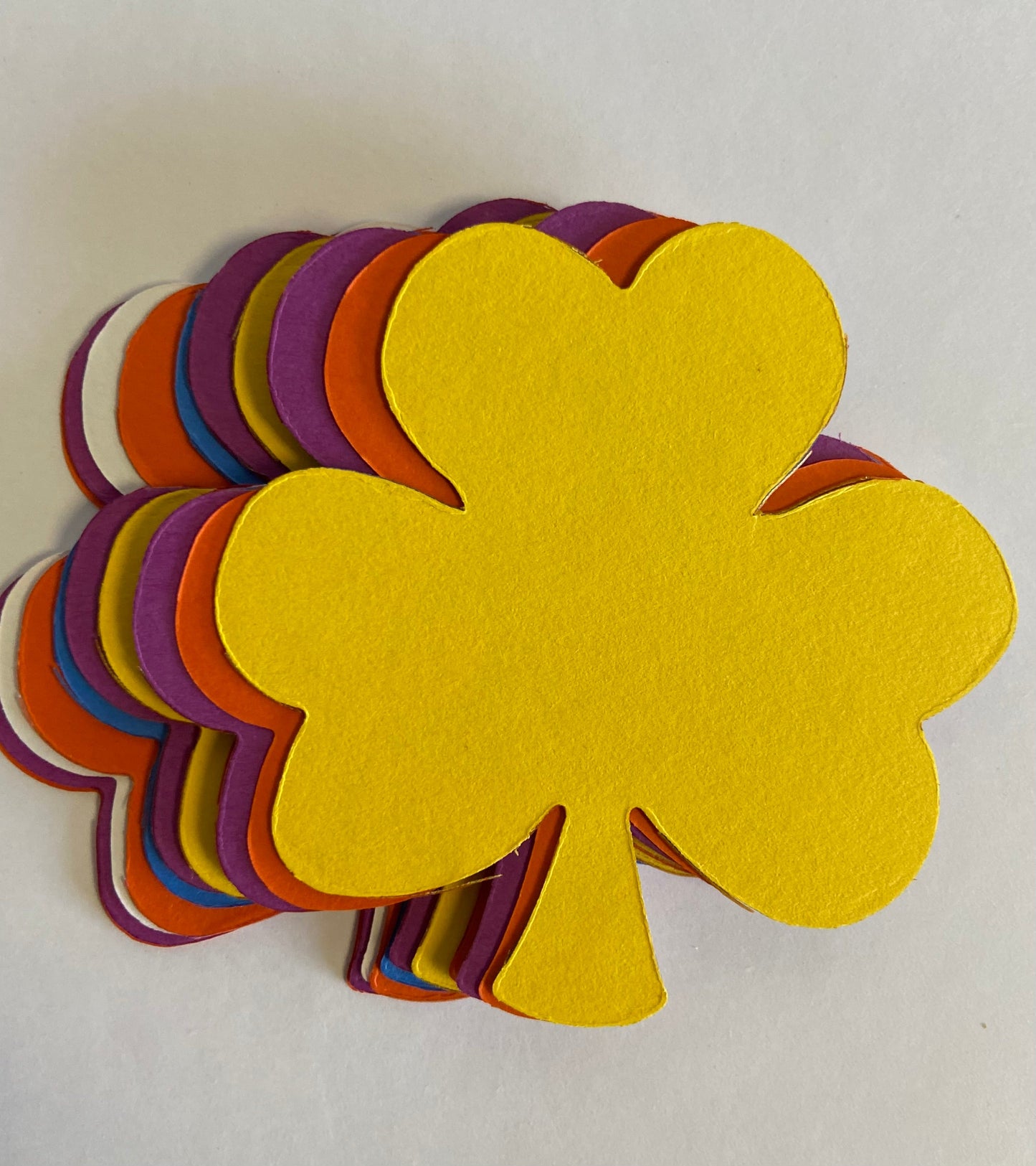 SHAPES ETC. Shamrock Assorted Color Creative Cut-Outs- 3"