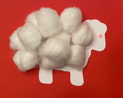 SHAPES ETC. Sheep Single Color Creative Cut-Outs- 5.5"