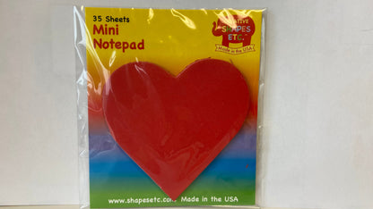 SHAPES ETC. Mini Notepad - Heart
