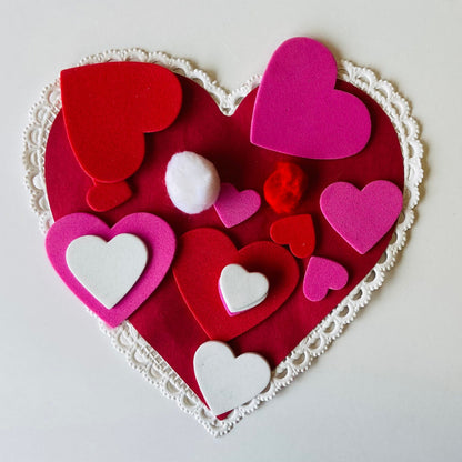 SHAPES ETC. Small Assorted Color Creative Foam Cut-Outs - Heart