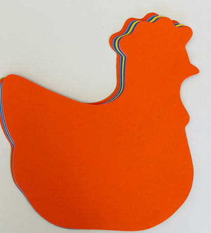 SHAPES ETC. Hen Assorted Color Super Cut-Outs- 8” x 10”