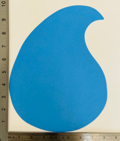 SHAPES ETC. Raindrop Assorted Color Super Cut-Outs- 8” x 10”