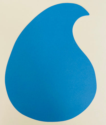 SHAPES ETC. Raindrop Assorted Color Super Cut-Outs- 8” x 10”