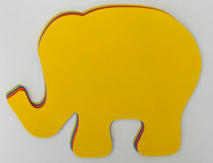 SHAPES ETC. Elephant Assorted Color Super Cut-Outs- 8” x 10”