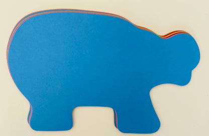 SHAPES ETC. Hippo Assorted Color Super Cut-Outs- 8” x 10”