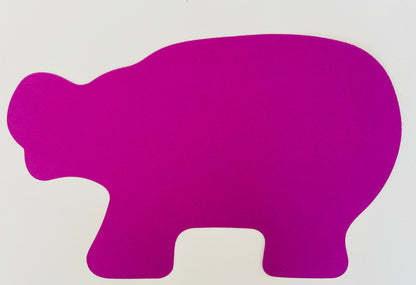 SHAPES ETC. Hippo Assorted Color Super Cut-Outs- 8” x 10”