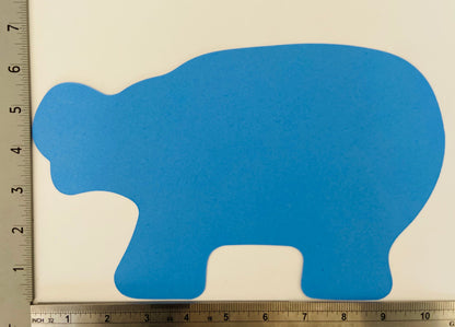 SHAPES ETC. Hippo Assorted Color Super Cut-Outs- 8” x 10”