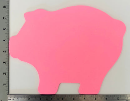 SHAPES ETC. Pig Single Color Super Cut-Outs- 8” x 10”