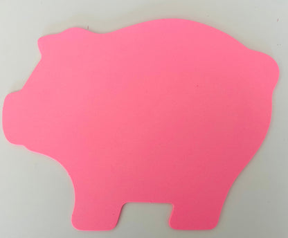 SHAPES ETC. Pig Single Color Super Cut-Outs- 8” x 10”