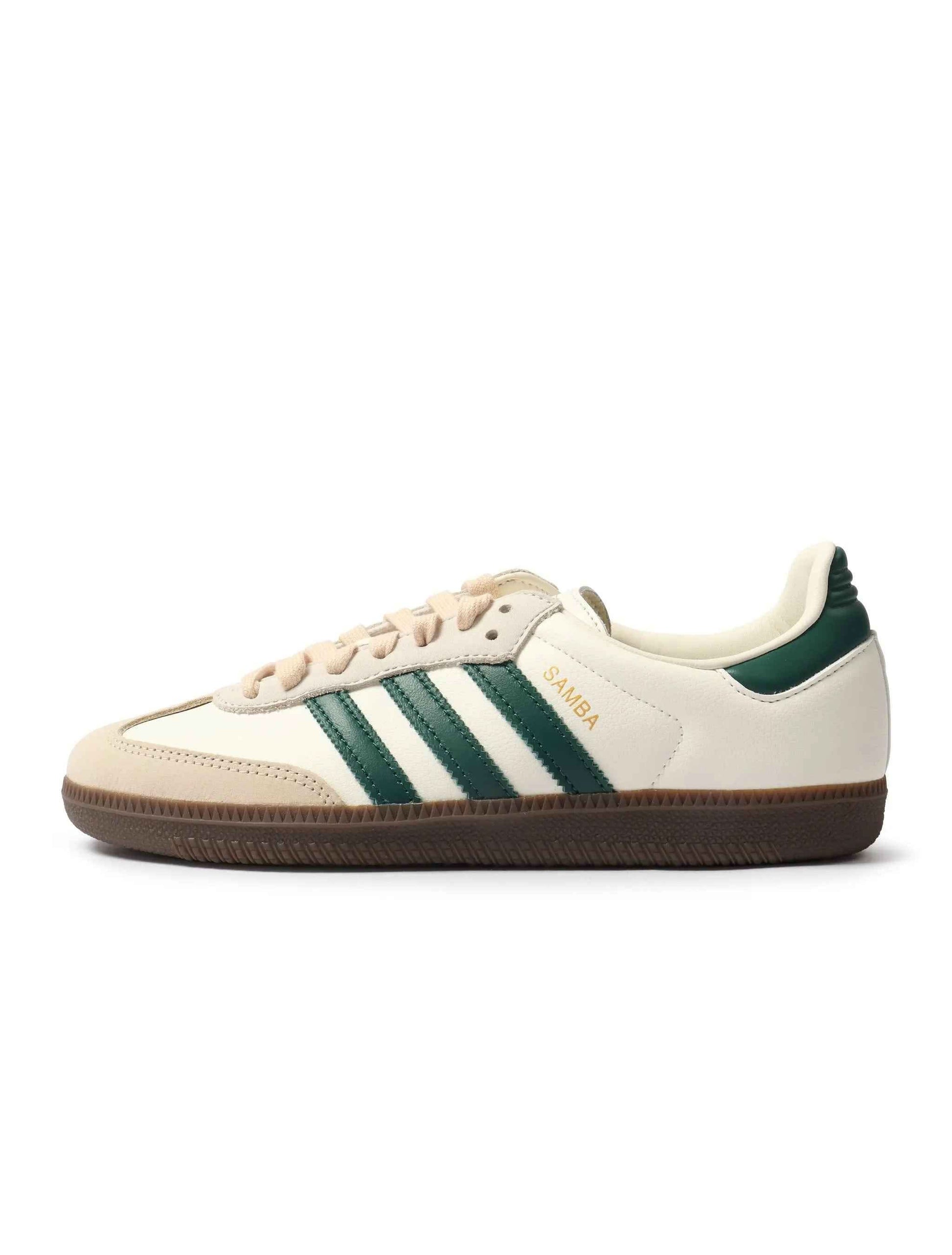 Adidas Women's Samba OG - White/Green Sand