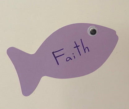 SHAPES ETC. Faith Fish Large Assorted Color Cut-Outs