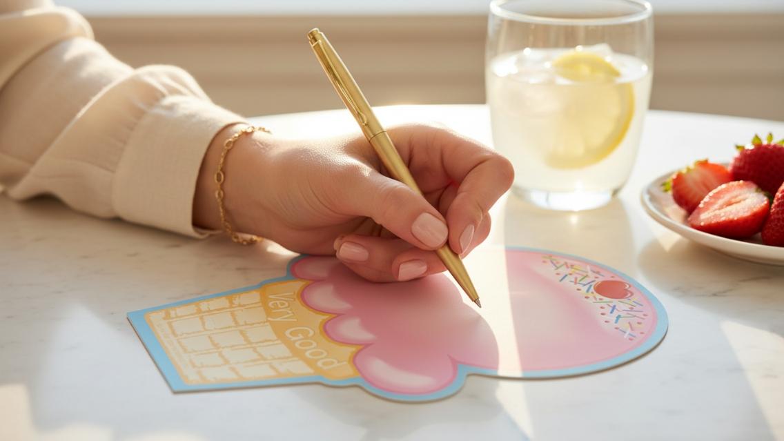 SHAPES ETC. Large Notepad - Ice Cream Cone