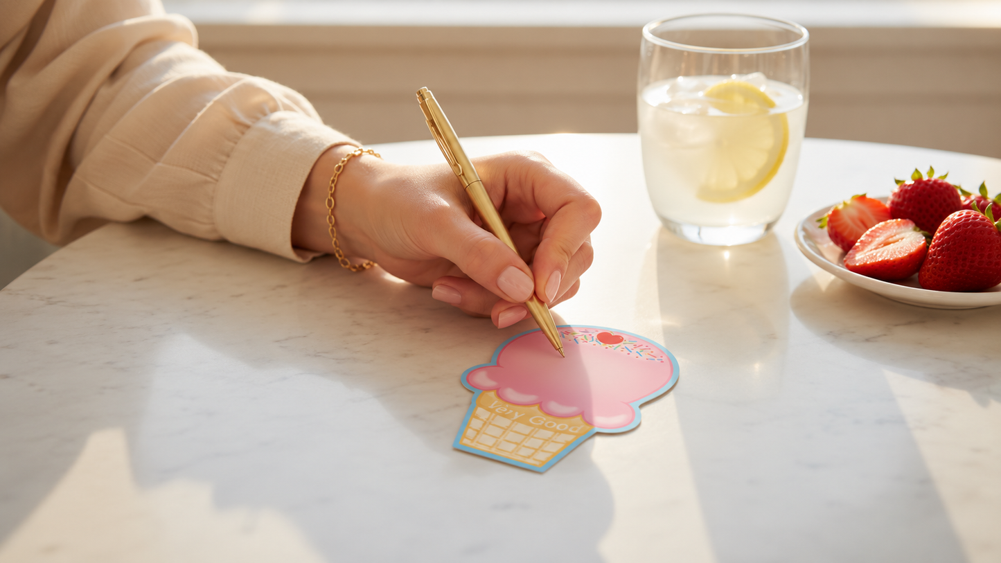 SHAPES ETC. Mini Notepad - Ice Cream Cone