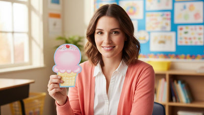 SHAPES ETC. Large Notepad - Ice Cream Cone