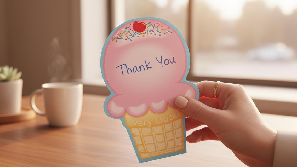 SHAPES ETC. Large Notepad - Ice Cream Cone