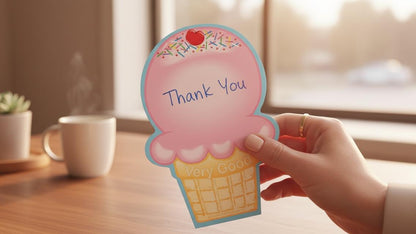 SHAPES ETC. Large Notepad - Ice Cream Cone