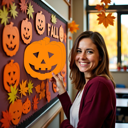 SHAPES ETC. Small Single Color Creative Foam Cut-Outs - Jack O Lantern