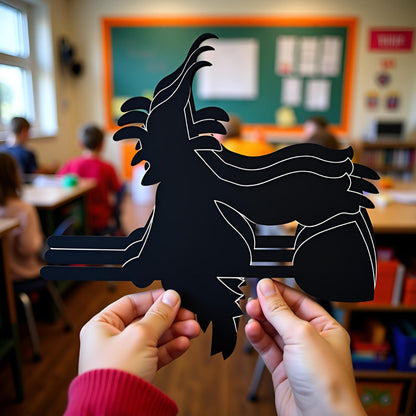 SHAPES ETC. Small Single Color Creative Foam Cut-Outs - Witch