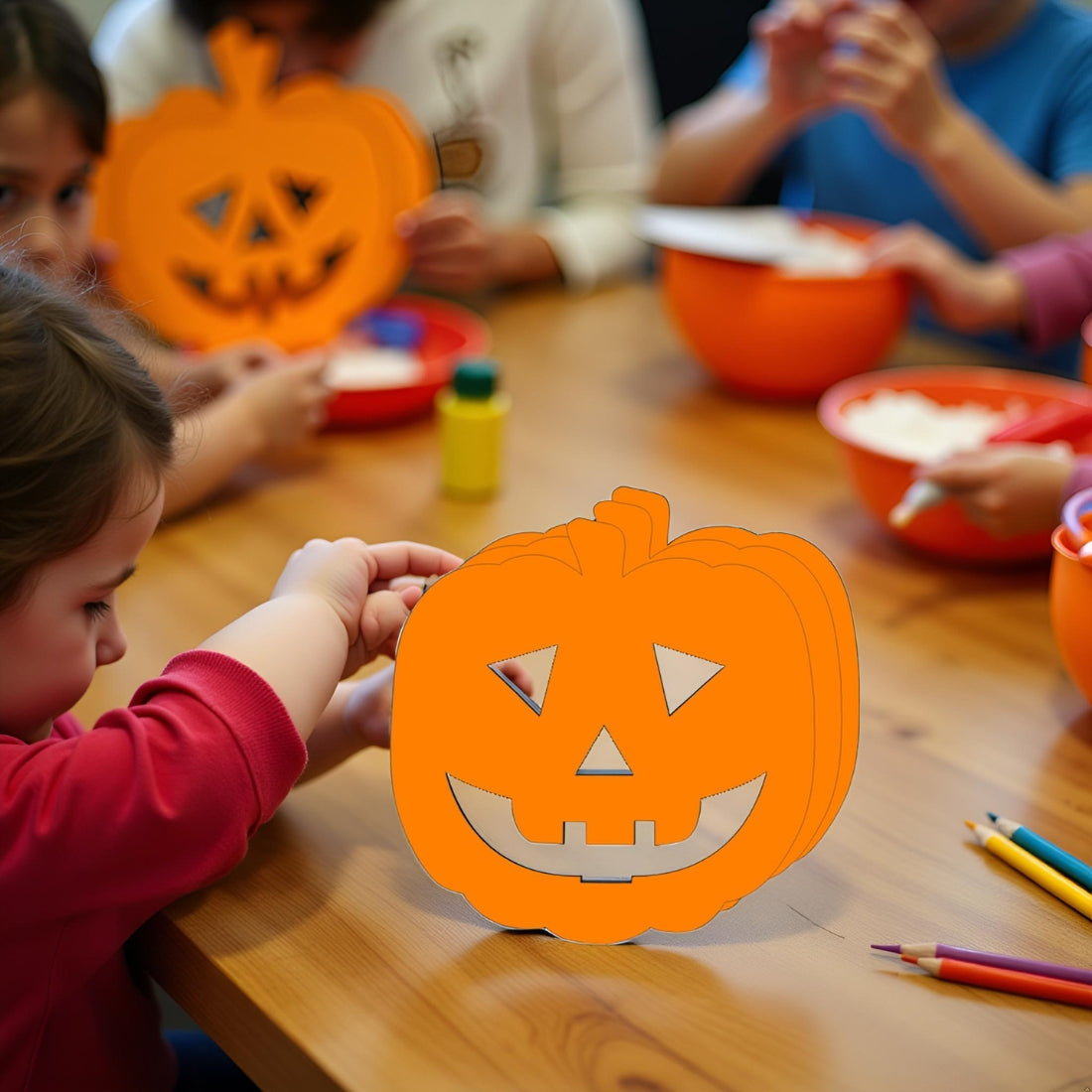 SHAPES ETC. Large Single Color Creative Foam Cut-Outs - Jack O Lantern
