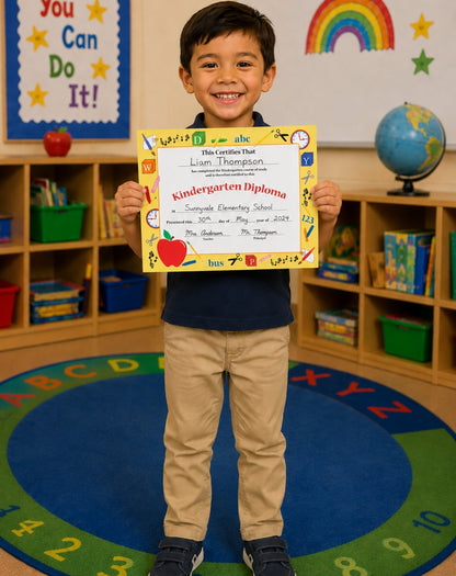 SHAPES ETC. Recognition Certificate - Kindergarten Diploma