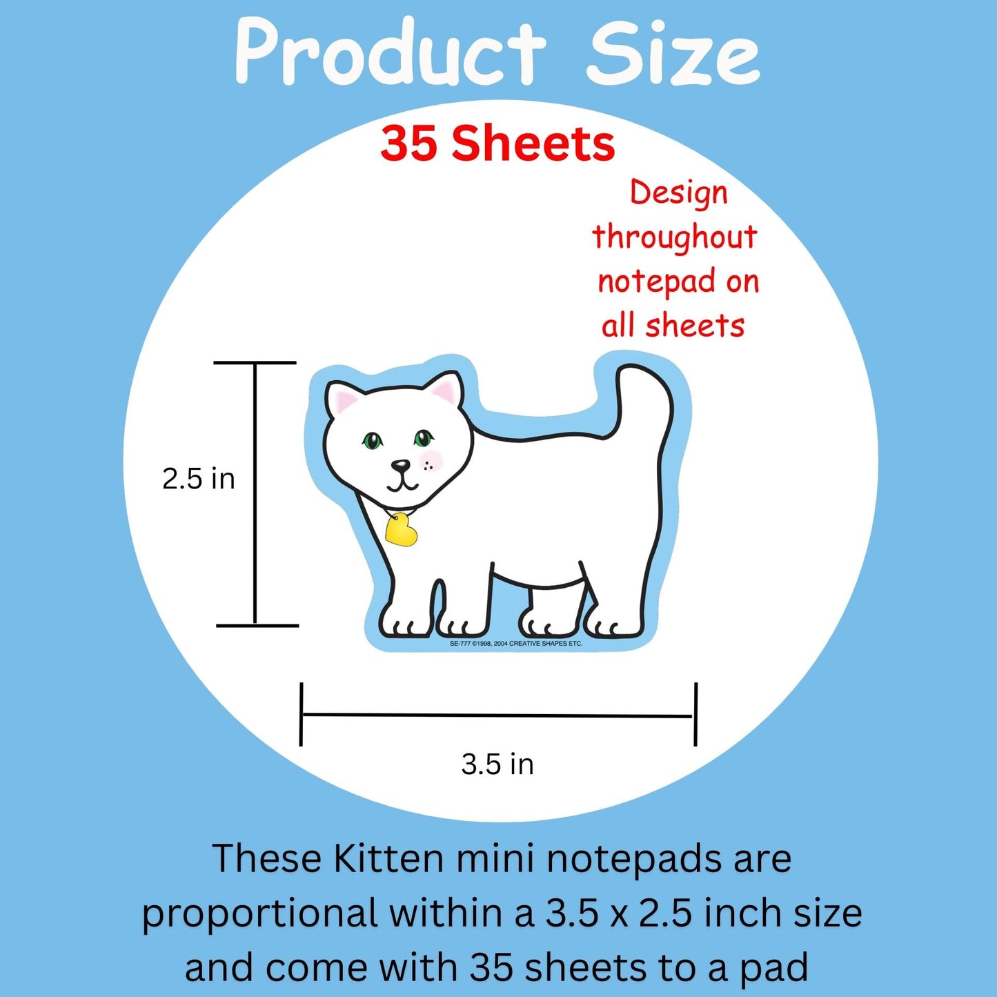 SHAPES ETC. Mini Notepad - Kitten