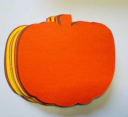 SHAPES ETC.  Fall Thanksgiving Pumpkin Large Assorted Color Cut-Outs - 5.5in