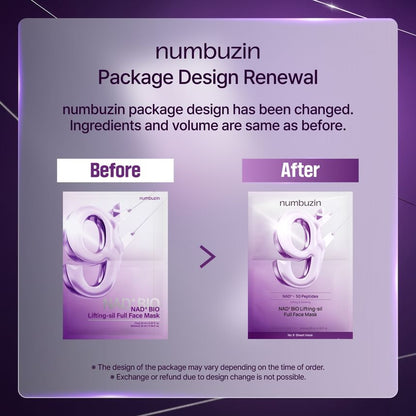 Numbuzin NAD+ BIO Lifting-sil Full Face Mask