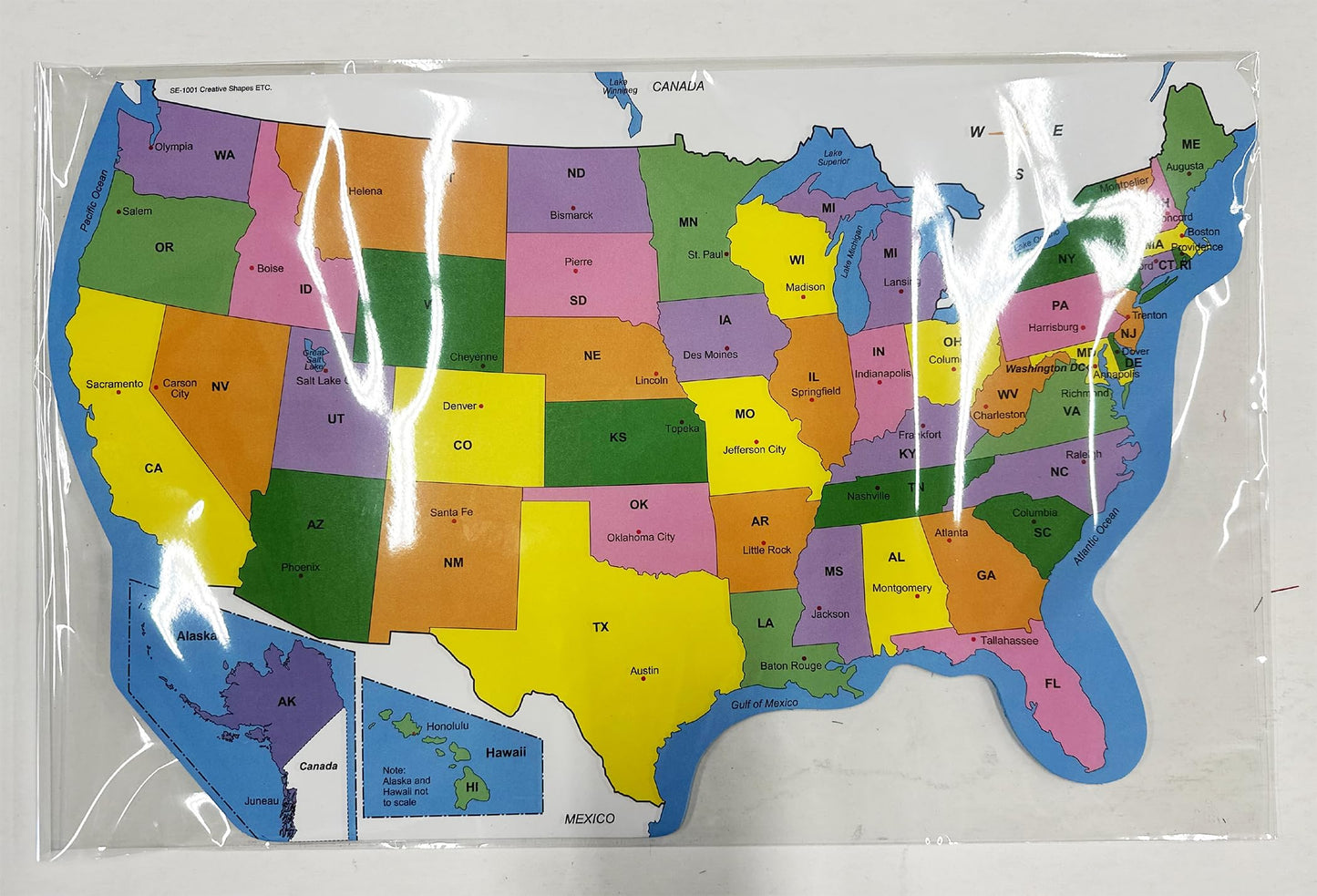 SHAPES ETC. Labeled U.S. -Practice Maps