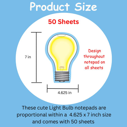 SHAPES ETC. Large Notepad - Light Bulb