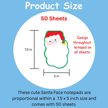 SHAPES ETC. Large Notepad - Santa Face