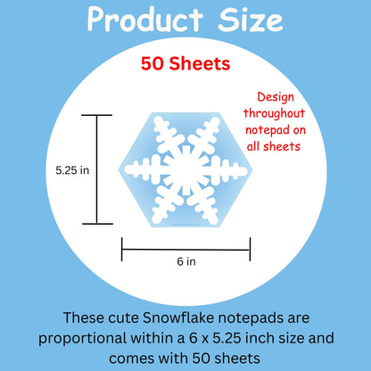 SHAPES ETC. Large Notepad - Snowflake